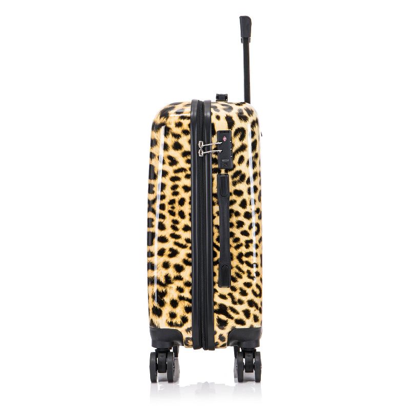 InUSA PRINTS Lightweight Hardside Carry On Spinner Suitcase - Cheetah, 6 of 17