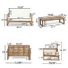 Christopher Knight Home Bringier Outdoor Acacia Wood 4 Seater Chat Set with Water Resistant Cushions - 4 of 4