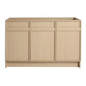 SEVOBAL Bathroom Storage Cabinets Freestanding Vanity With Triple Soft Close Doors And Spacious Storage for Homes, Beige, 46.88"*19.5"*31.13" - 1 of 4