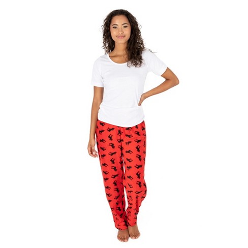 Adr Women's Plush Fleece Pajama Bottoms With Pockets, Winter Pj