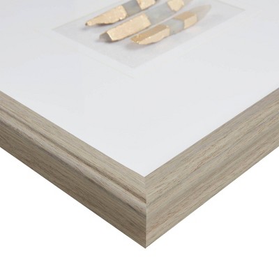 Off-White Natural Agate Double Mat Shadow Box Wall Art