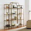 Crosley 80.5" 67" Aimee Etagere Set: Farmhouse Style, Anti-Tip, 12-Tier Steel Frame, Tempered Glass Shelves - 4 of 4
