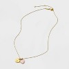 Tiny Tags 14K Gold Ion Plated "Girl Mama" Heart with Pink Swirl Enamel Double Heart Pendant Necklace - Gold/Pink - 2 of 4
