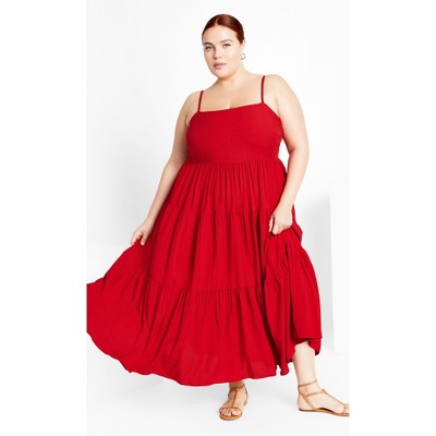 Women's Plus Size Mystic Dress - crimson | CITY CHIC