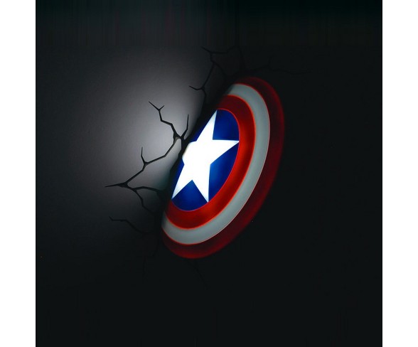 Marvel 3D Wall Night LED Light - Captain America