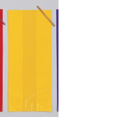 Creative Converting Treat Bags Pack Of 20 Large Cello Bags Yellow With Twist Ties