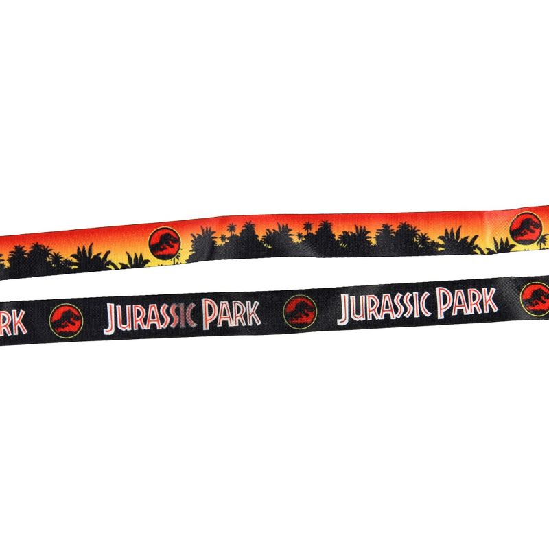 Jurassic Park Logo Lanyard Keychain ID Holder Logo Rubber Charm and Sticker Multicoloured, 4 of 6