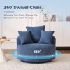Okak Modern Swivel Chair Upholstered Sofa Chair with 3 Decor Pillows,Accent Barrel Chair for Living Room, Bedroom, Office - 3 of 4