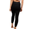 Women's Solid Knit Distressed Fitted Jogger - White Birch - 2 of 2
