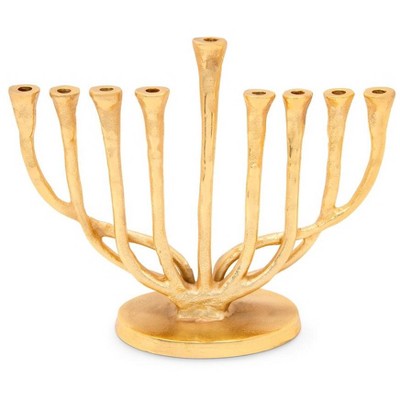 Classic Touch Gold Brass Menorah