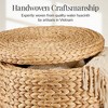 Best Choice Products 17 Round Storage Ottoman with Lid – Handwoven Water Hyacinth Modern Footstool" - 4 of 4