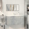 vidaXL Bathroom Cabinet With Mirror Concrete grey Engineered wood Medium - 3 of 4