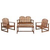 vidaXL Sofa Set Brown Solid Acacia Wood Medium Durable - 2 of 4