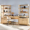 Saracina Home 3pc Transitional Fluted Writing Desk with 2 Wide Bookcases - 2 of 4
