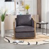 CAVINAS 360 Degree Swivel Barrel Accent Chair with Rattan Frame,  Upholstered Sofa Chair with Wood Base - 4 of 4