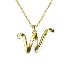 Elegant personalized touch: Stylish 14K Gold plated initial necklace. Adds sophistication and meaning to your look. - 1 of 2