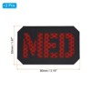 Unique Bargains Cotton Reflective MS Hook and Loop Fastener MED Applique Patches 2 Pcs Black Red - 2 of 4