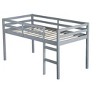MATEERTY Solid Wooden,Twin Loft Bed with Ladder, Bed Platform of Strengthened Slats Gray - 4 of 4