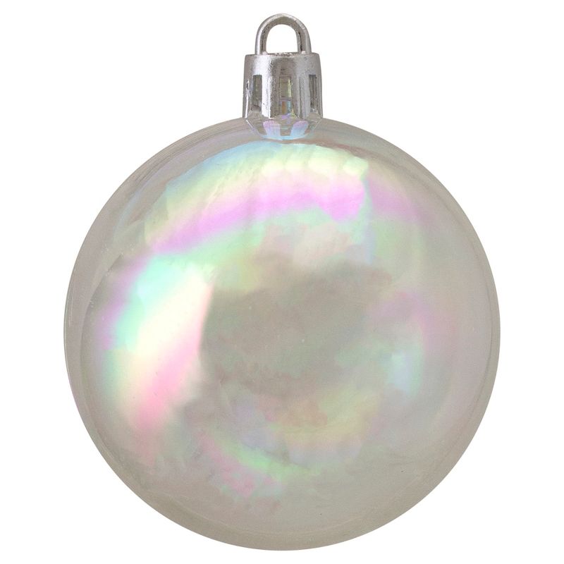 Northlight 60ct Shatterproof Iridescent Shiny Christmas Ball Ornament Set 2.5" - Clear, 2 of 4