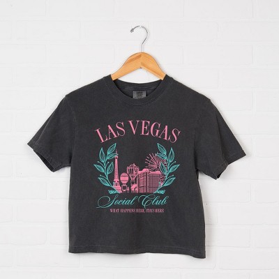 Simply Sage Market Women's Las Vegas Social Club Relaxed Fit Cropped Tee