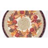 Earth Rugs Autumn Wreath Round Printed Trivet 10" Rustic Kitchen Decor - 2 of 3
