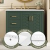 Mshliw 36'' Bathroom Vanity with Ceramic Sink, Solid Wood Frame Freestanding Cabinet with 3 Drawers and 2 Soft Close Doors - 3 of 4