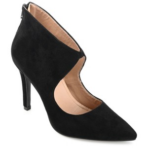 Journee Collection Womens Junniper Back Heel Zip High Stiletto Pointed Toe Pumps - 1 of 4