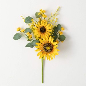 Sullivans Artificial 17" Sunflower Eucalyptus Pick - 1 of 2