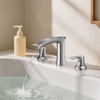 VEVOR Roman Tub Faucet, 3 Hole Waterfall Bathtub Faucet, Zinc Alloy Bath Tubs Faucets Set with 2 Handles, Deck Mount Bath Tub Faucets Set ,Silver - 2 of 4