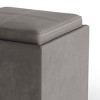 NicBex Cube Ottoman with Storage, Tray Multi-functional Ottoman Foot Rest with Top Stitching Detail for Bedroom, Living Room, Gray - 3 of 4