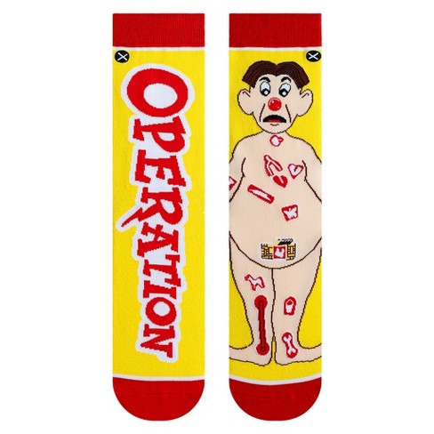 Odd Sox, Operation Split, Funny Novelty Socks, Large - image 1 of 4