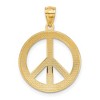 Black Bow Jewelry 14k Yellow Gold Peace, Hope, Faith, Love, Peace Sign Pendant, 20mm - 3 of 4