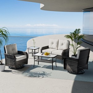 EAGLE PEAK Wicker Outdoor Patio Furniture Set - 1 of 4