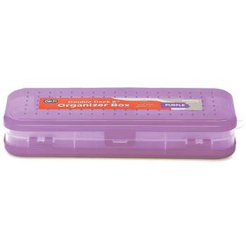 Fmeida Purple Pencil Case, Spacious Pencil Bag with Waterproof Zipper,  Portable Pencil Cases with Carrying Handle, Practical Pencil Pouch Bag Pen