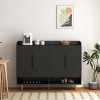 55" Modern Entryway Shoe Cabinet Organizer with Adjustable Shelves, Large Hidden Storage for Hallway Mudroom Foyer-3irtyhousy - 2 of 4