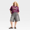 Women's Knit Elbow Sleeve V-Neck Polo Shirt - Wild Fable™ - 3 of 3