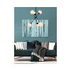 Elegant Lighting Axl 24 inch pendant in black with white shade - 2 of 4