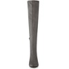 Allegra K Women's Chunky Heels Rhinestone Over the Knee High Boots - 3 of 4