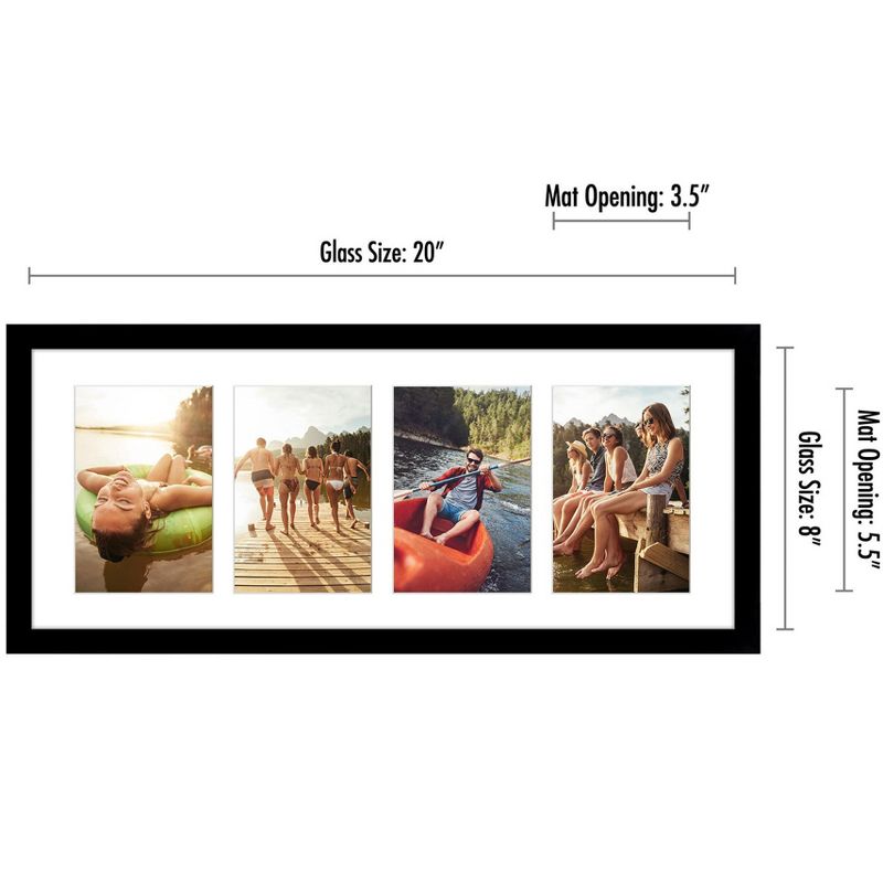 Americanflat Collage Picture Frame with tempered shatter-resistant glass - Available in a variety of Sizes and Colors, 2 of 6