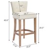 BABYYER Leather Bar Stools, 26" Wooden Barstools Set of 2, 360°  Swivel Counter Height Chairs with Nail-Head Trim for Kitchen Island - 4 of 4