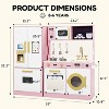 Wooden Play Kitchen Set for Kids with Sink, Freezer, Ice Maker, Washing Machine & Accessories Large Storage & Realistic Features - 3 of 4