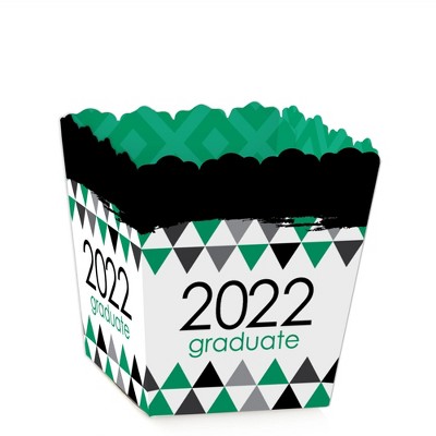 Big Dot of Happiness Green Grad - Best is Yet to Come - Party Mini Favor Boxes - Green 2022 Graduation Party Treat Candy Boxes - Set of 12