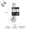 GoGreen Power (GG-24715) 16/2 15' Household Extension Cord, 3 Outlets, White, 15 ft, 5-Pack - 2 of 4