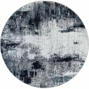 Hauteloom Apas Abstract Blue Area Rug - 1 of 4