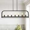 LNC Butterscouch 7-Light 49.2" Modern Linear Oversized Kitchen Island Pendant Lighting, Matte Black - 2 of 4