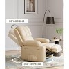 Jojoka regular Swivel Rocker Recliner Chair, Manual Reclining Sofa with Cup Holders & Side Pockets, Lazy Armchair for Adults - 3 of 4