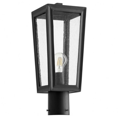 Quorum Lighting Bravo Outdoor Hanging Pendant, 1 Light, 4 Blades, Noir Finish
