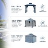 Amber Sports 10x10FT Hardtop Patio Gazebo with Steel Canopy - 3 of 4