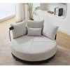 Lyngins Modern Upholstered Single Sofa Chair with Footstool/Pillows,Oversized Accent Chair for Living Room,Bedroom - 2 of 4