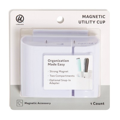 U Brands Utility Cup Magnetic Storage GRUV White